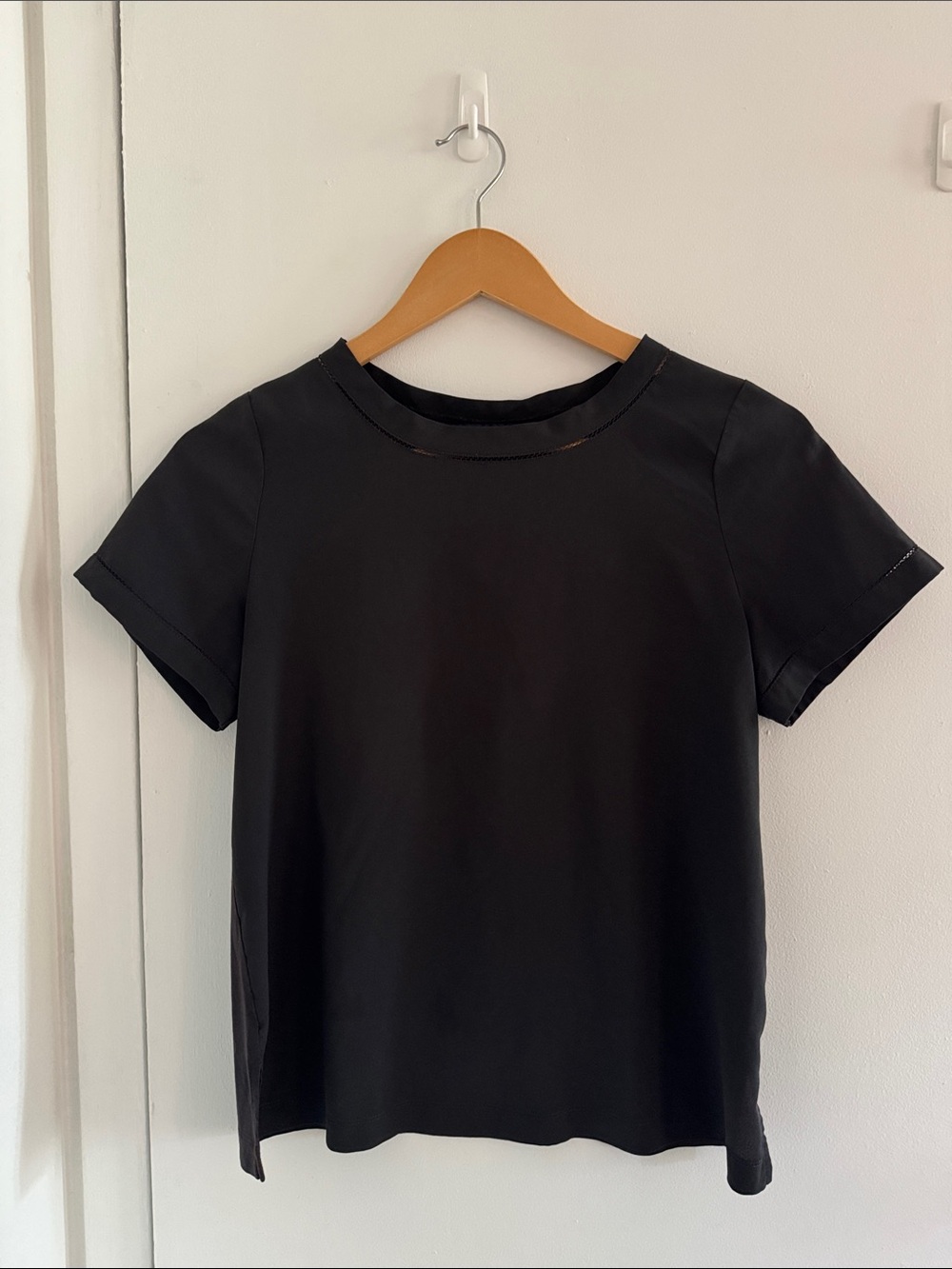 French Connection Black Short Sleeve Crewneck Tee